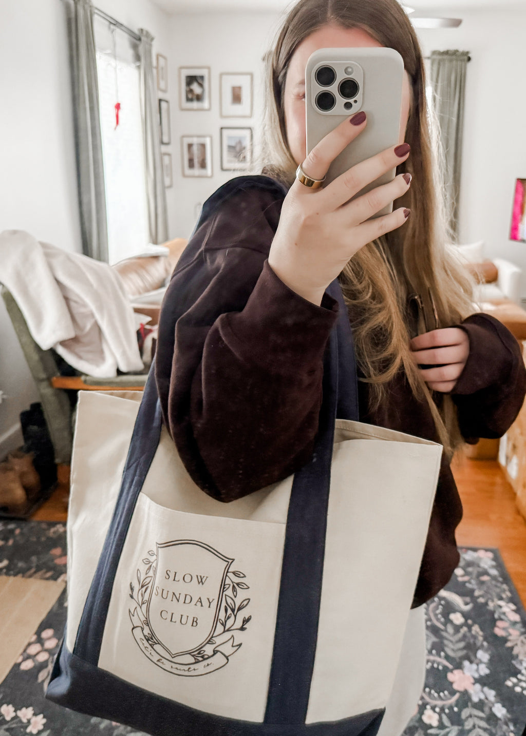 Slow Sunday Club Large Tote